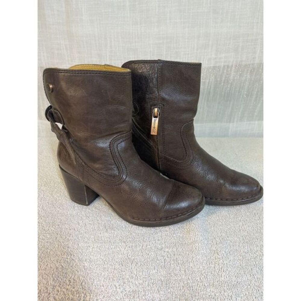 Bussola Women’s Woodville Espresso Brown leather Ankle Boots 36 Or 6-6.5 Soft